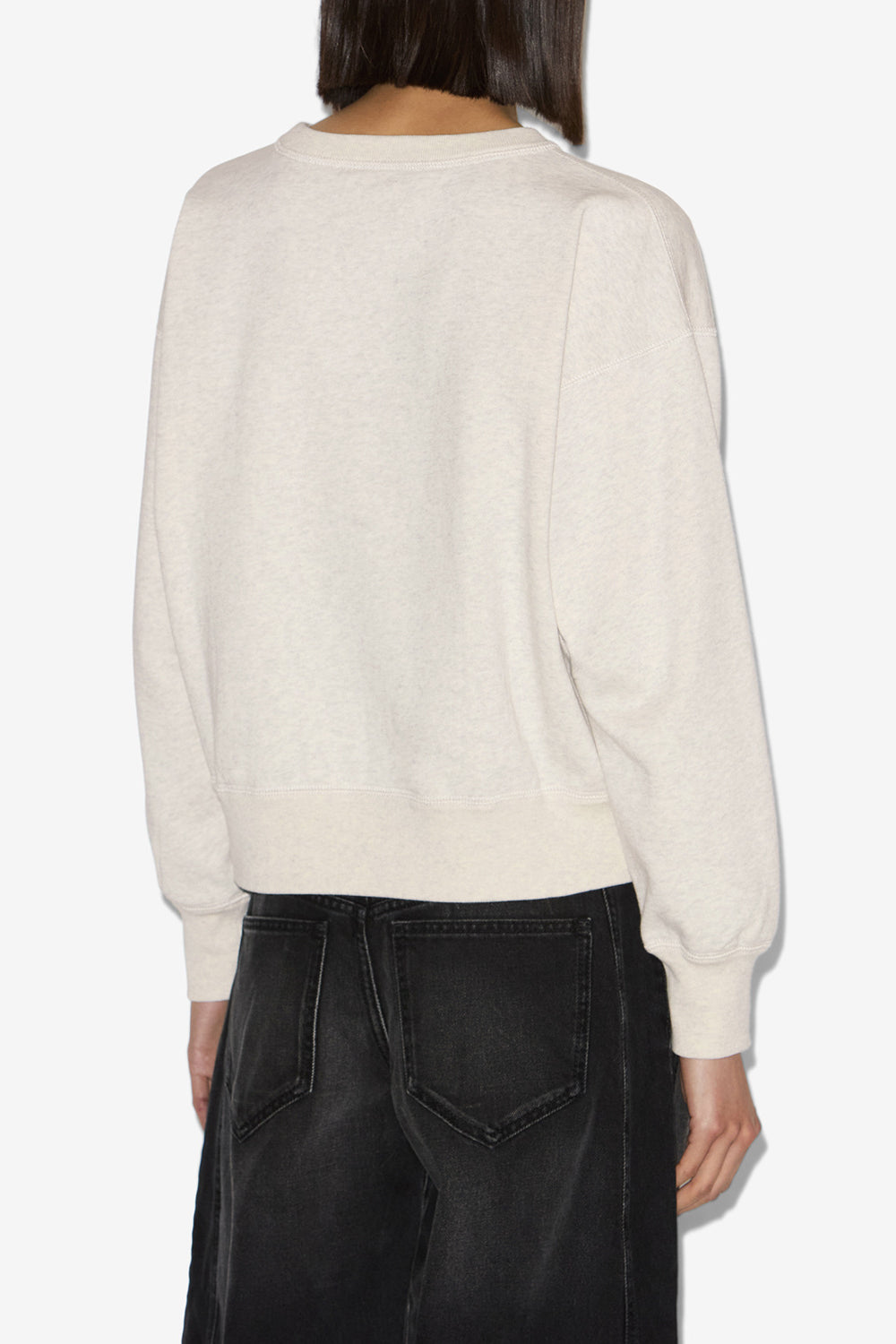 Felpa mobyli in cotone felpato - Ecru - Woman - 5