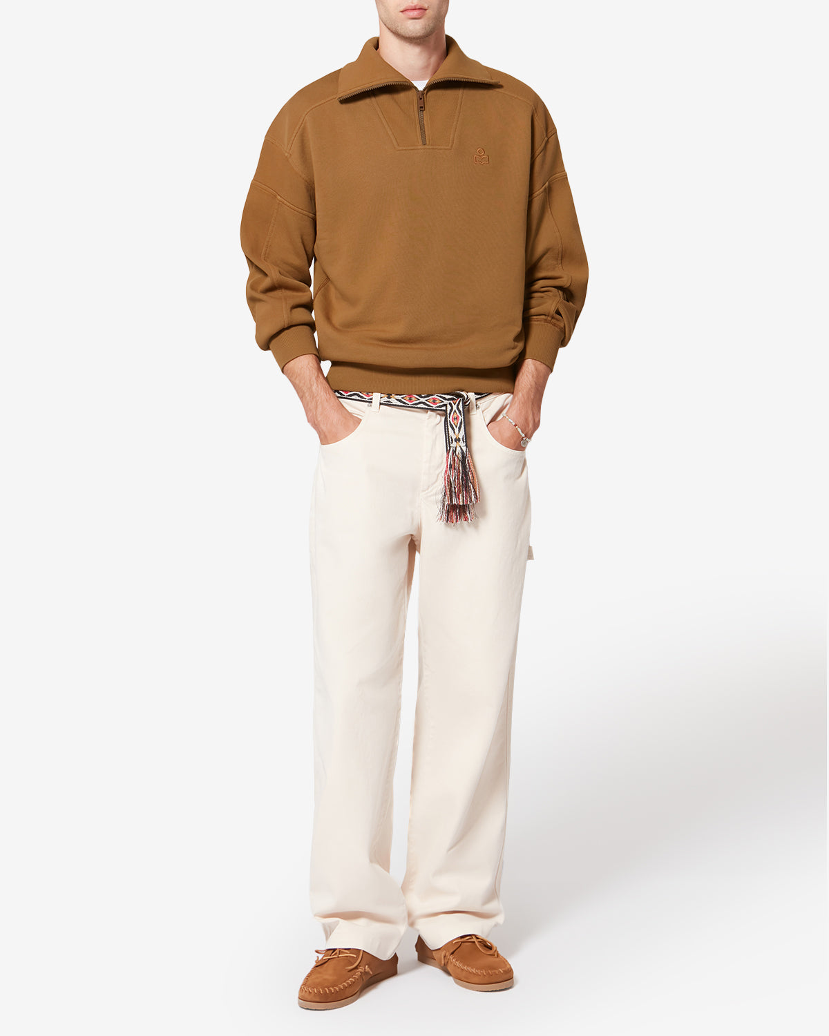 Malone コットン製 スウェットシャツ - Camel - Man - 1