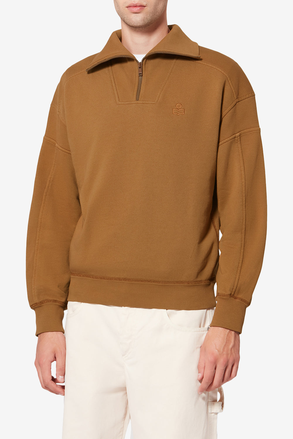 Malone コットン製 スウェットシャツ - Camel - Man - 4