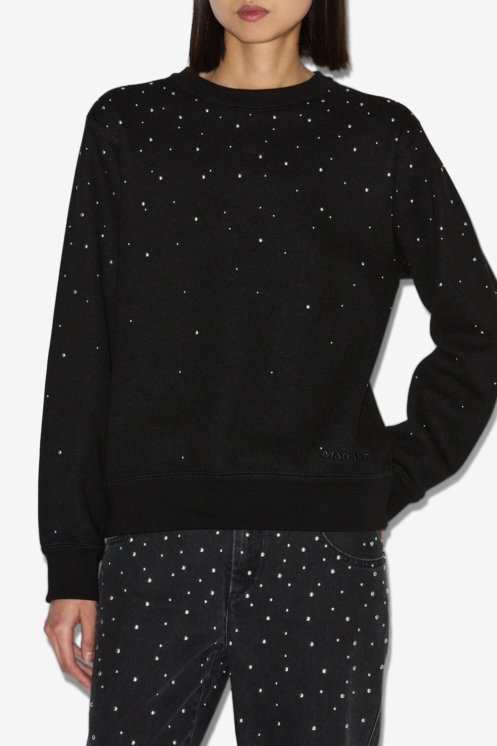 Felpa riseda con borchie - Nero - Woman - 4