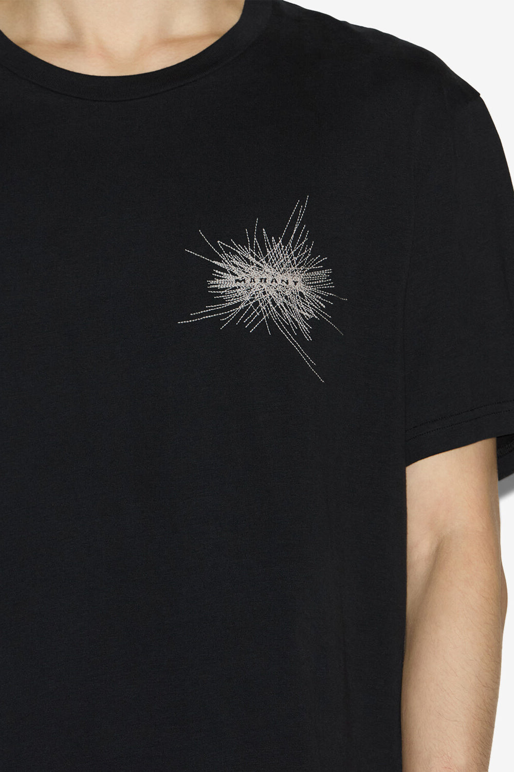 T-shirt honore à logo brodé - Noir - Man - 3