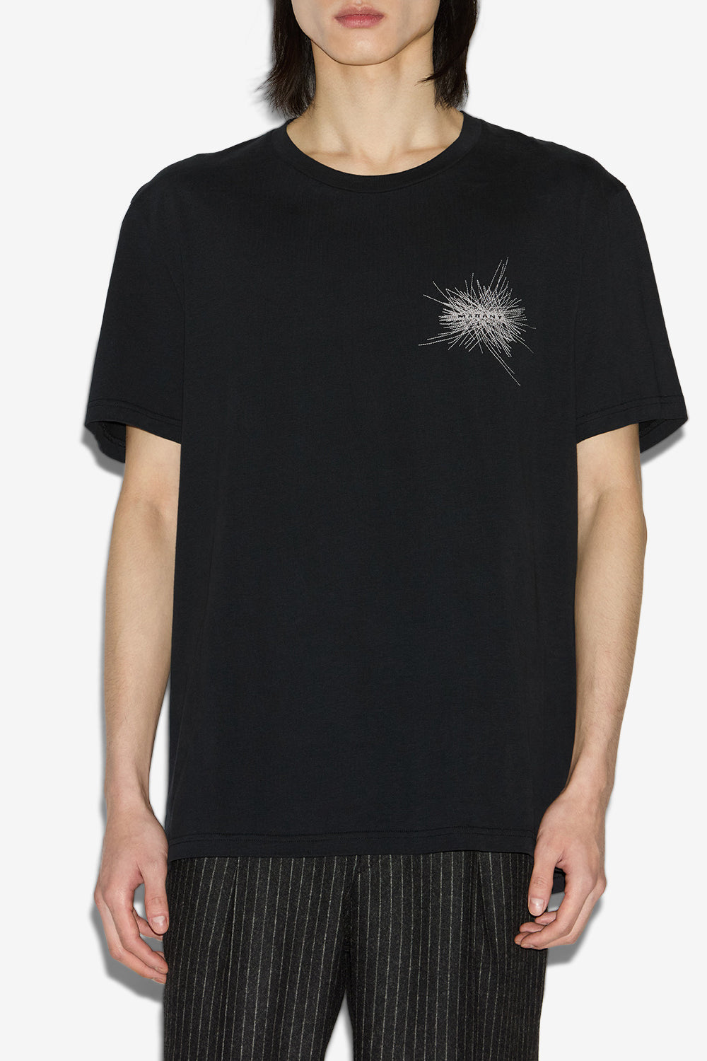 T-shirt honore à logo brodé - Noir - Man - 4
