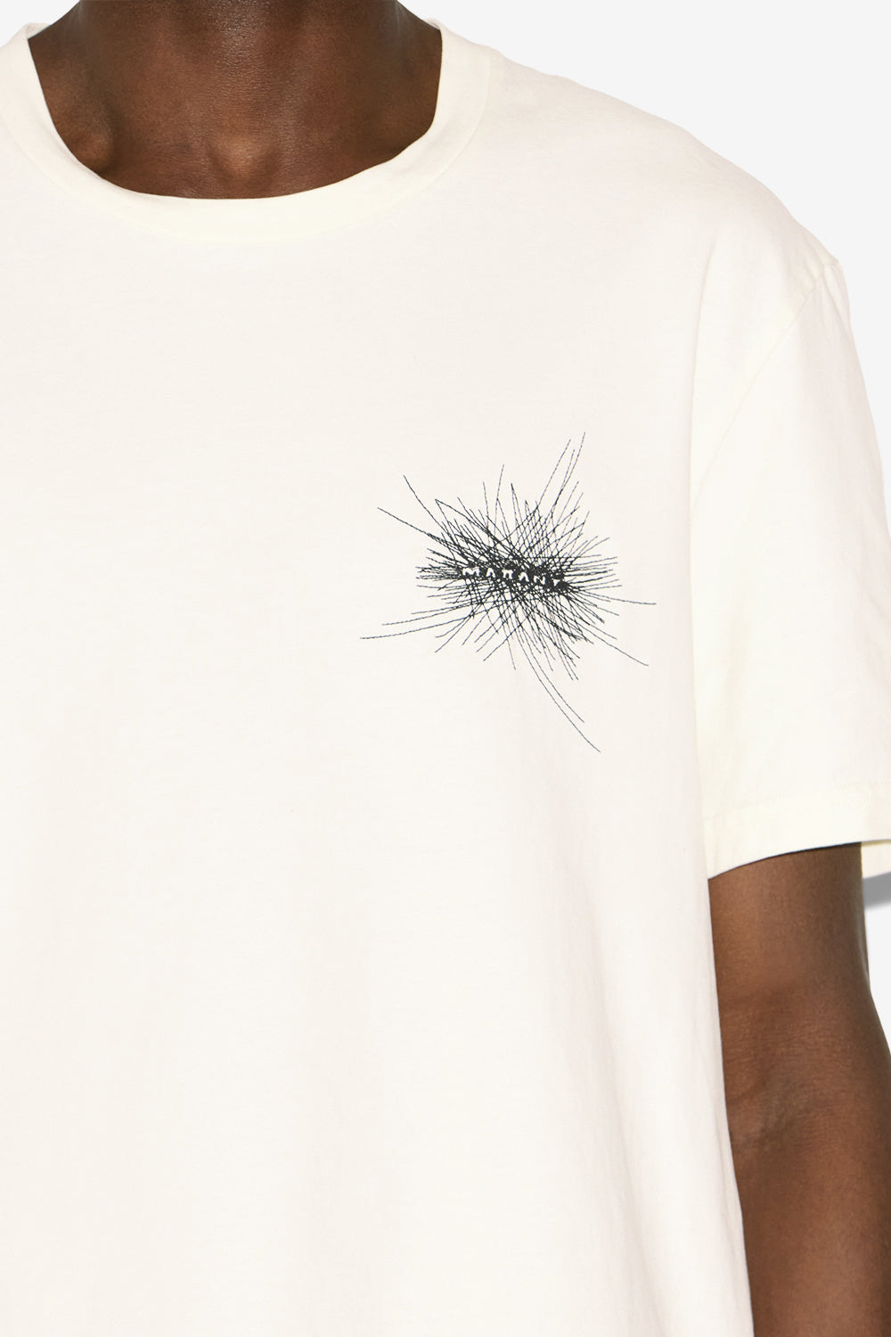 T-shirt honore à logo brodé - Écru - Man - 3