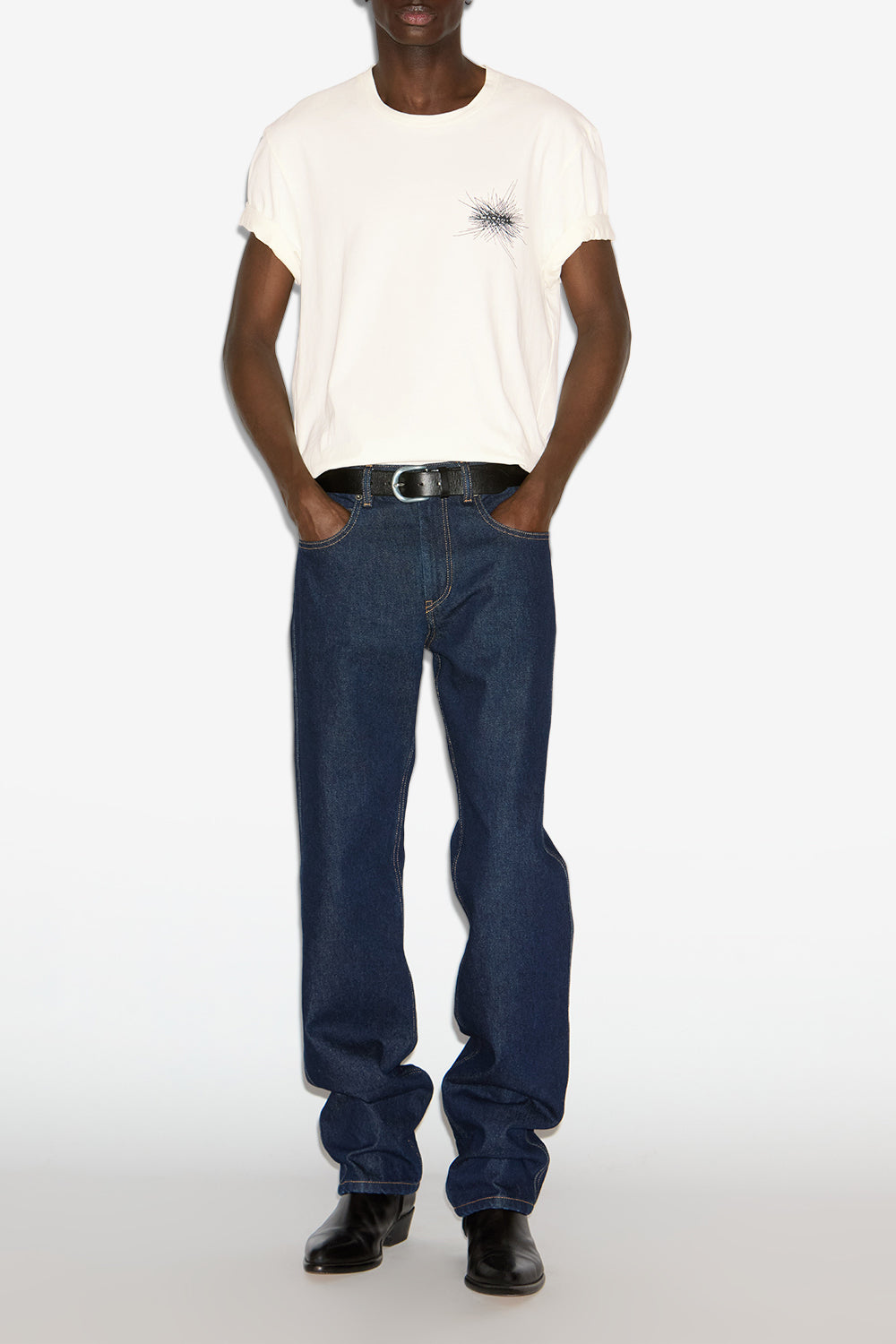 T-shirt honore à logo brodé - Écru - Man - 2