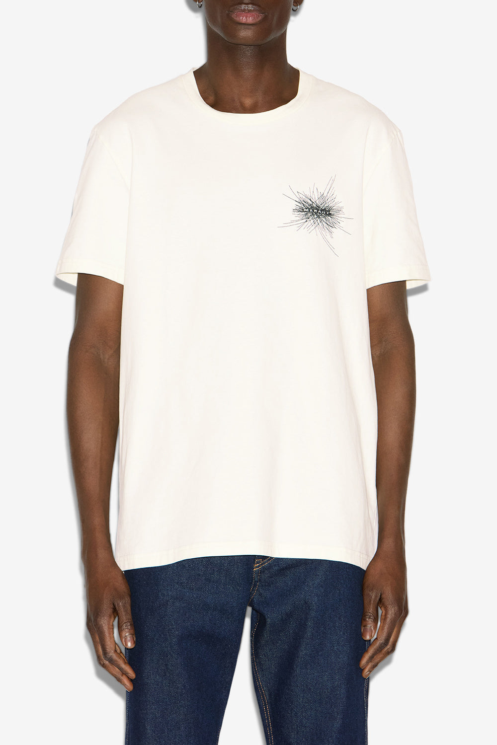 T-shirt honore à logo brodé - Écru - Man - 4