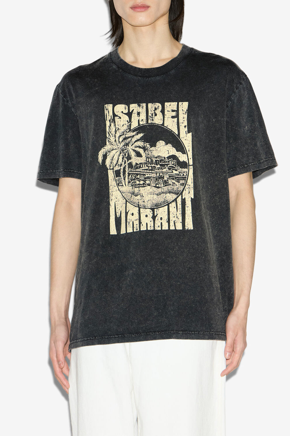 T-shirt honore à logo imprimé - Noir délavé - Man - 4