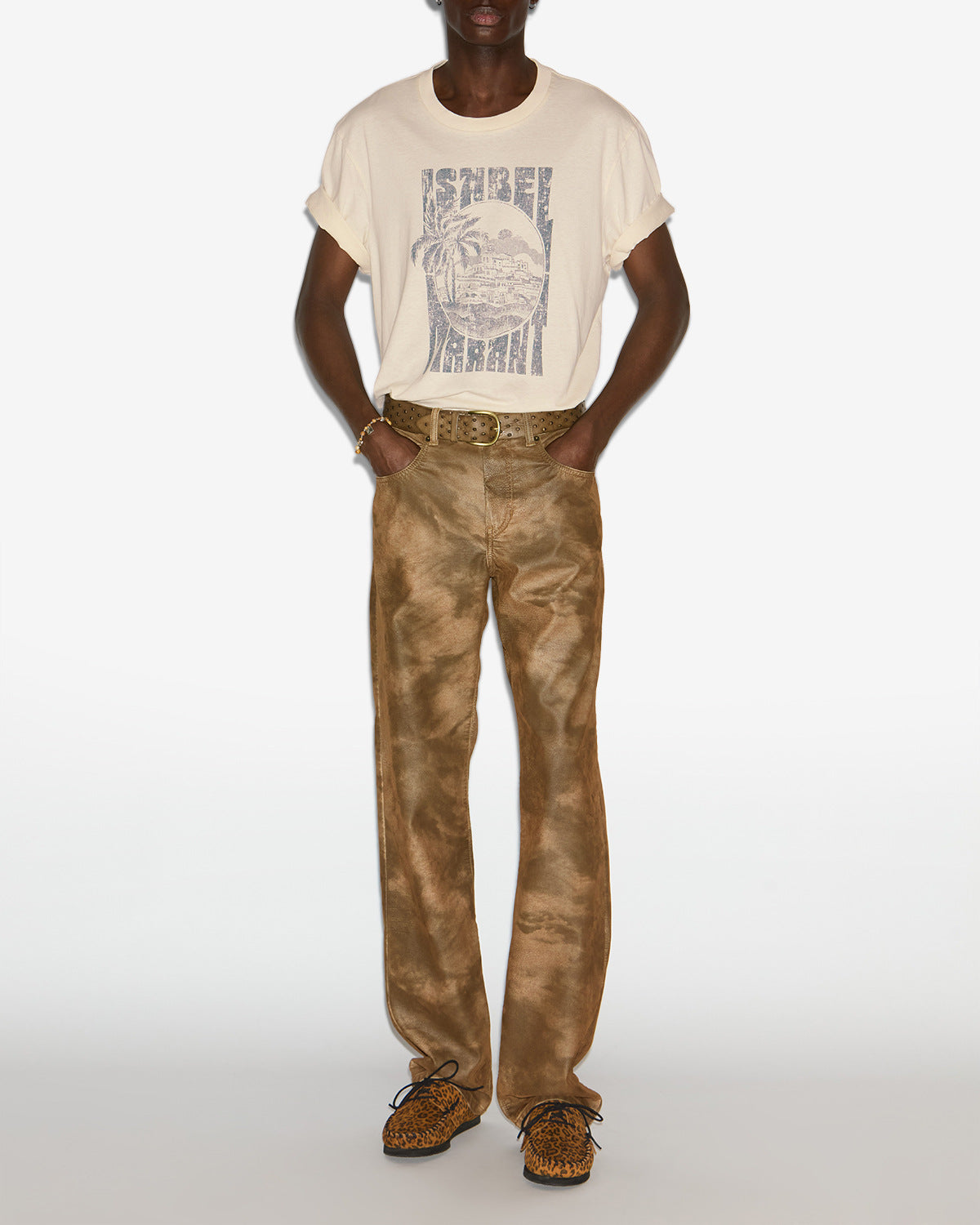T-shirt honore mit bedrucktem logo - Naturfarben - Man - 1