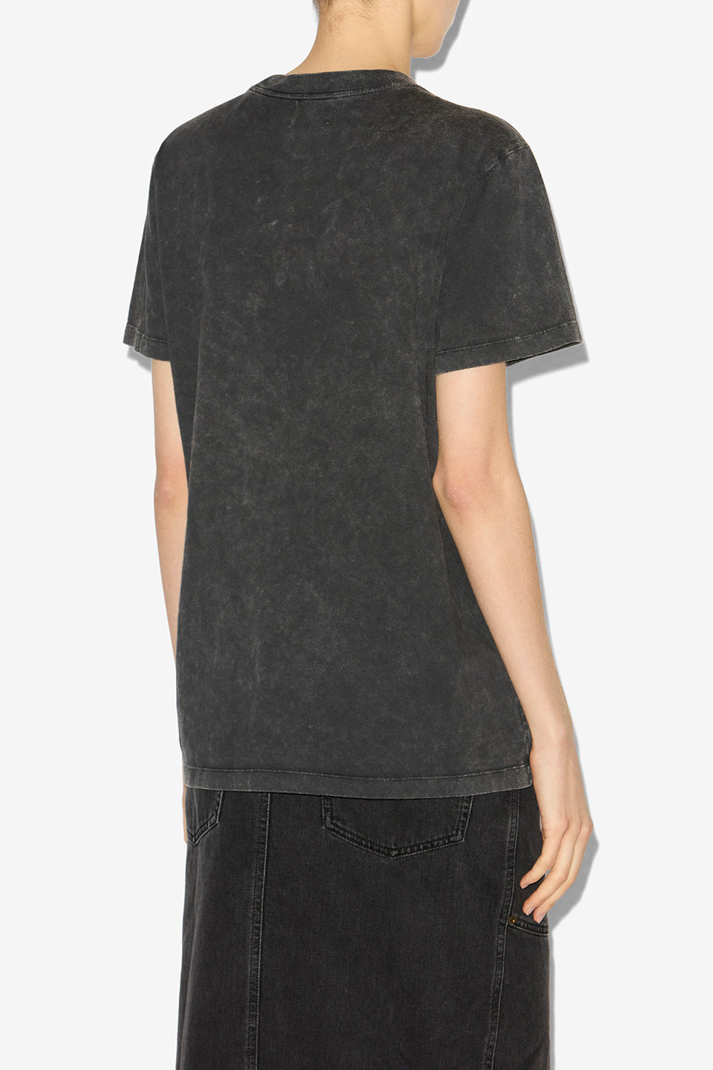 Zoeline printed cotton t-shirt - Black - Woman - 5
