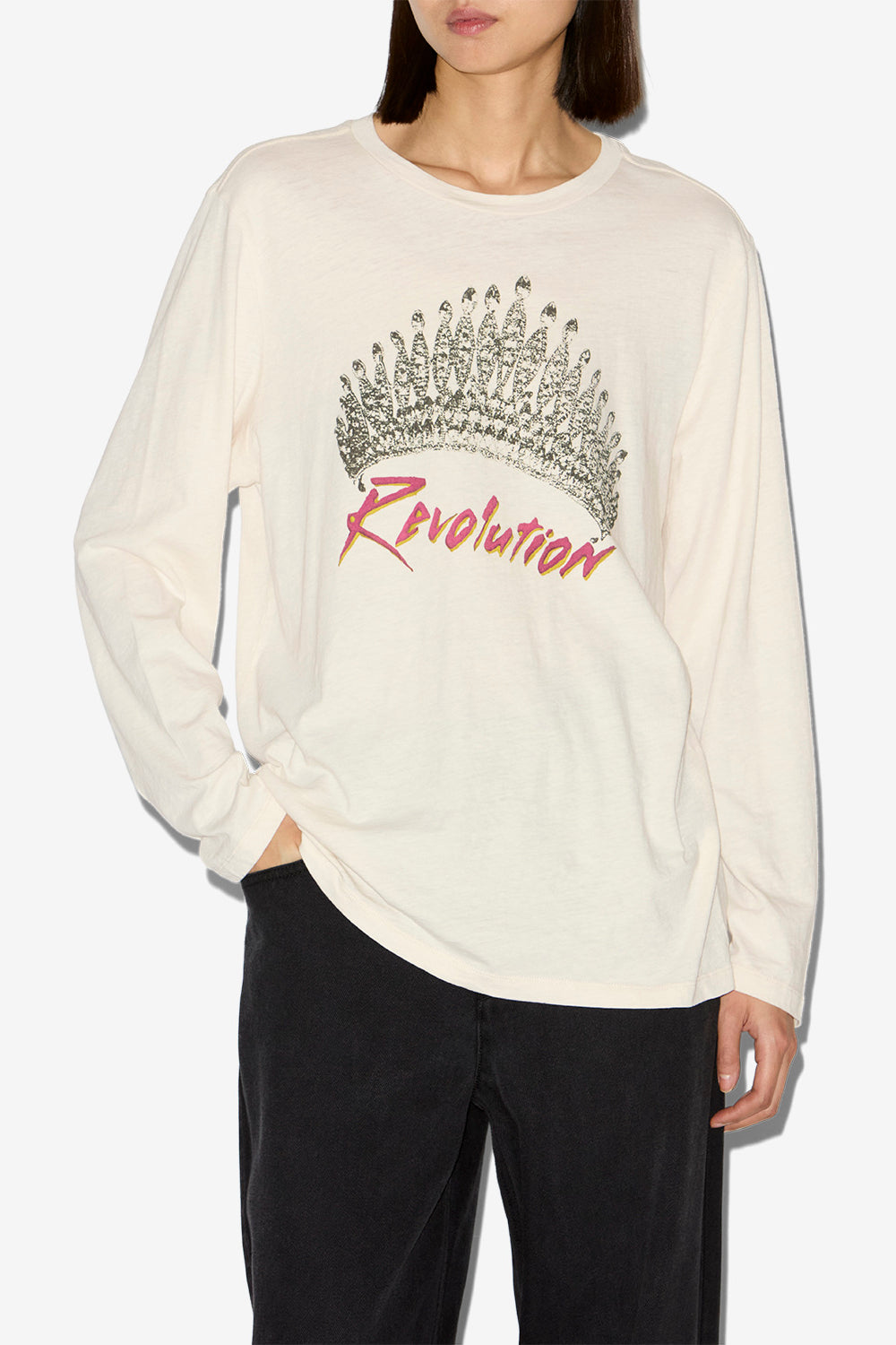 Martine printed long-sleeve t-shirt - Ecru - Woman - 4