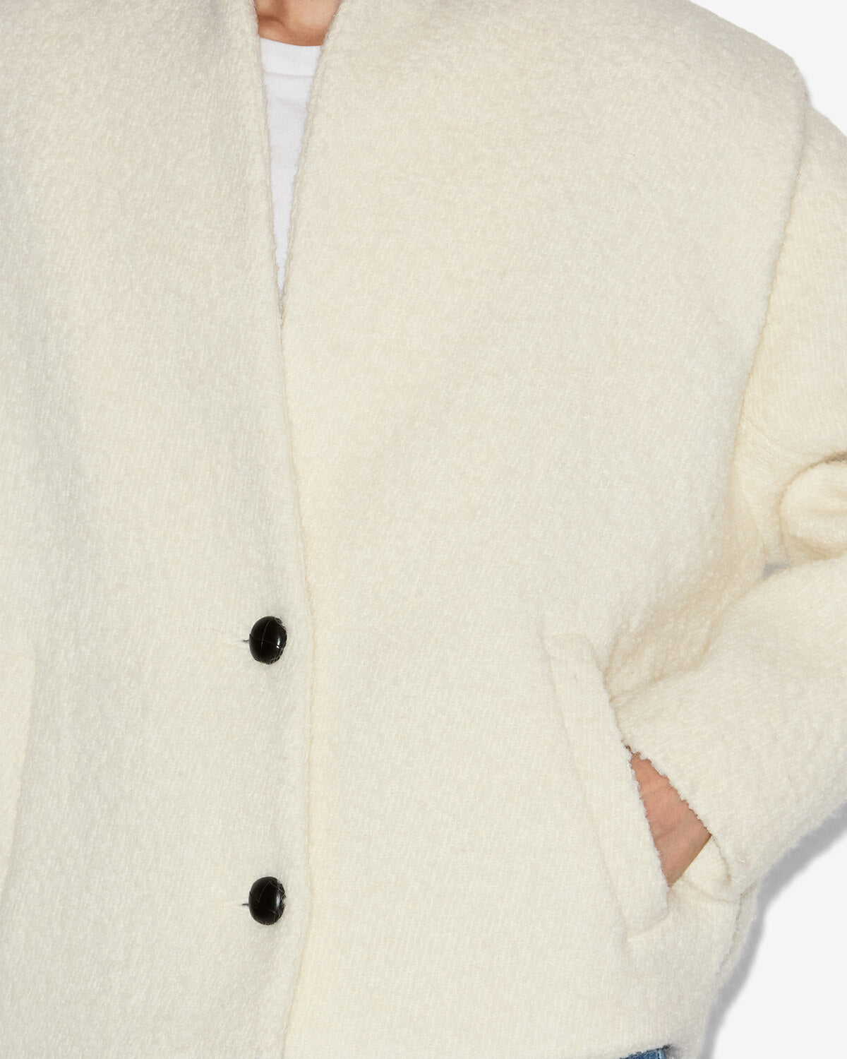 Drogo wool blend suit jacket - Ecru - Woman - 2