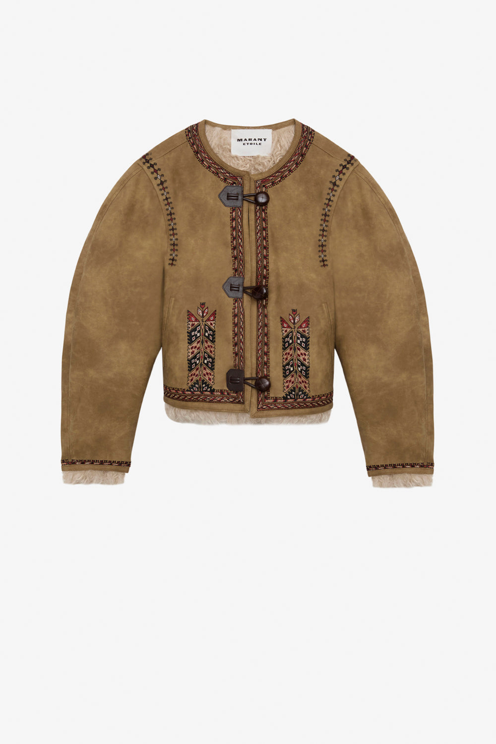 Chaqueta cely de piel sintética de oveja - Taupe - Woman - 1