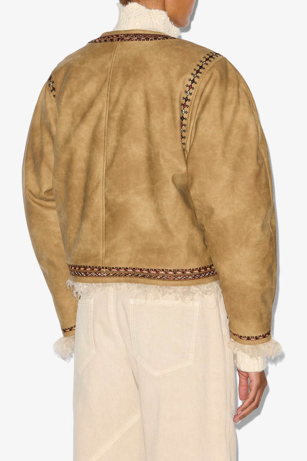 Chaqueta cely de piel sintética de oveja - Taupe - Woman - 5