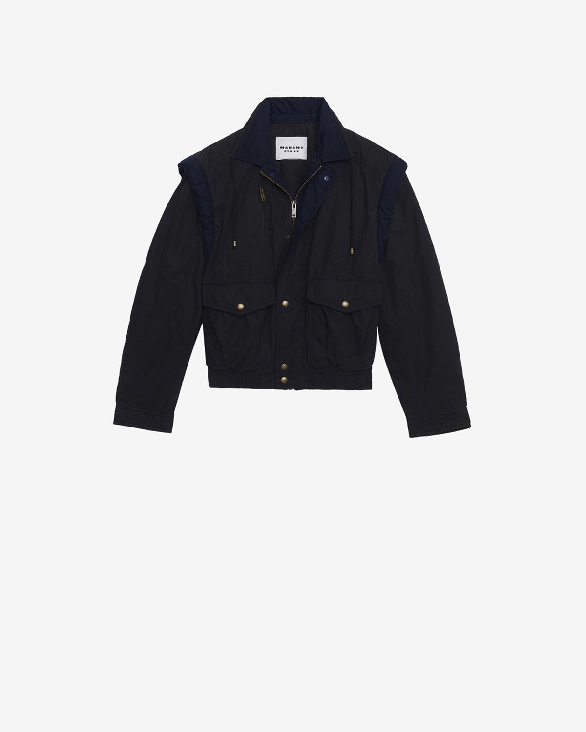 Chaqueta desha de algodón bicolor - Negro lavado - Woman - 5