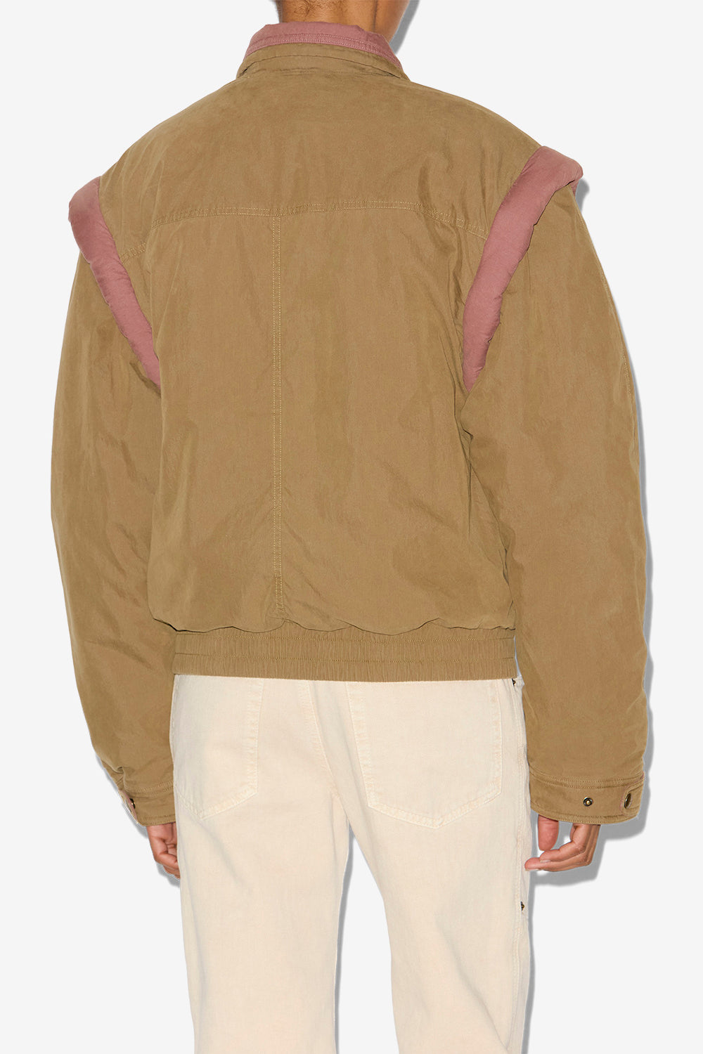 Chaqueta desha bicolor de algodón - Caqui - Woman - 5