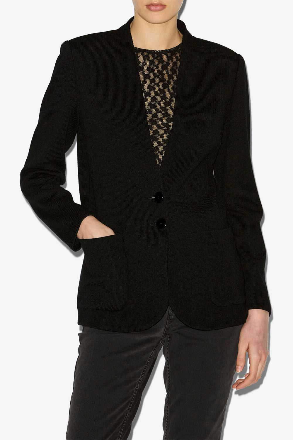 Chaqueta de traje olivia de punto - Negro - Woman - 4