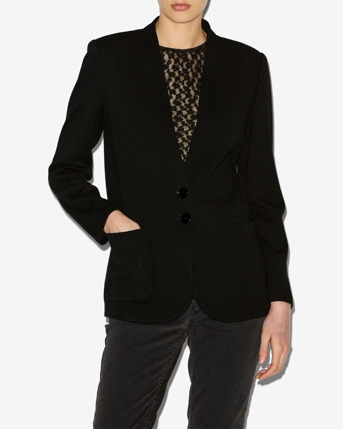 Chaqueta de traje olivia de punto - Negro - Woman - 3