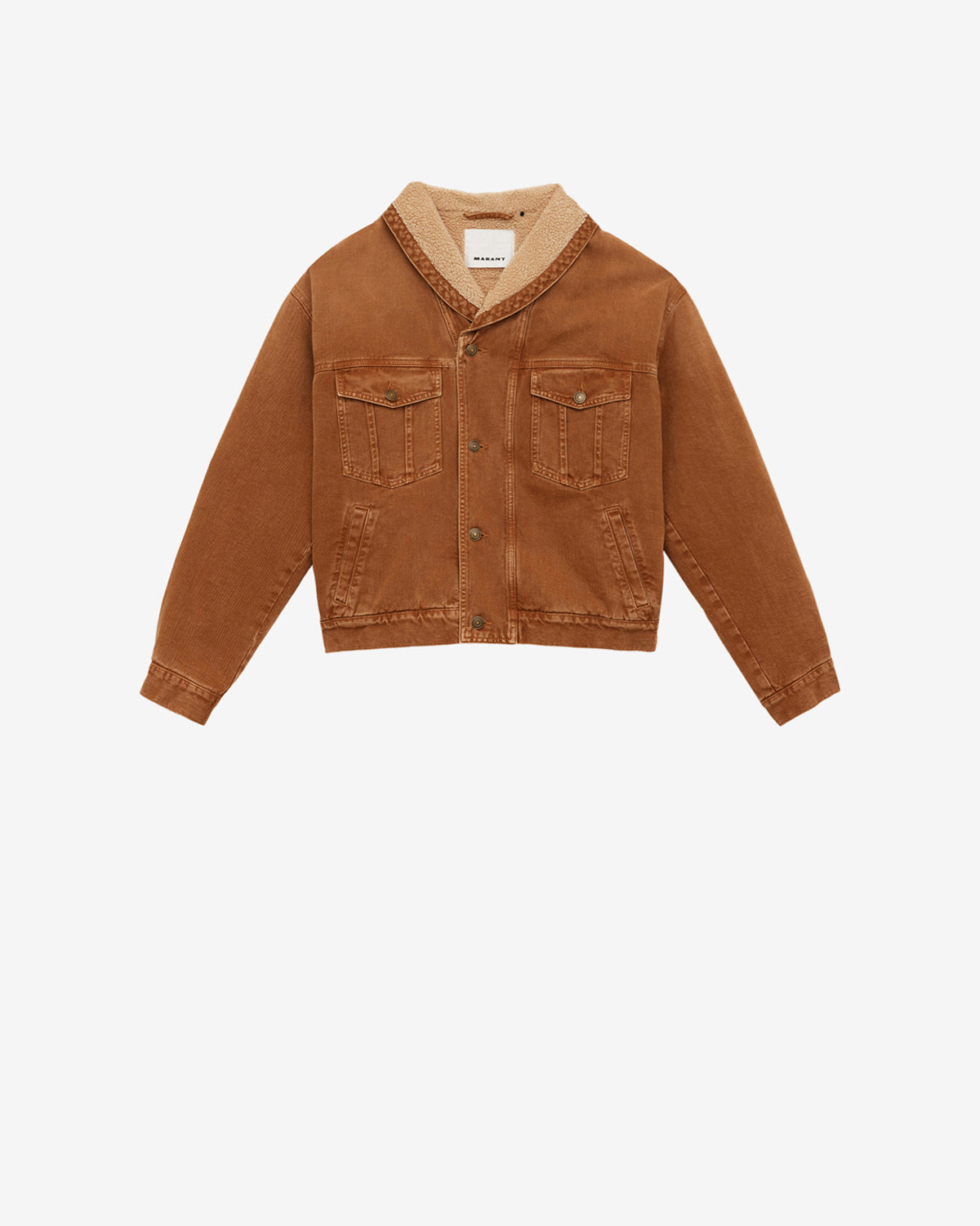 Giacca jackson in denim ed ecopelliccia - Ochre - Man - 5
