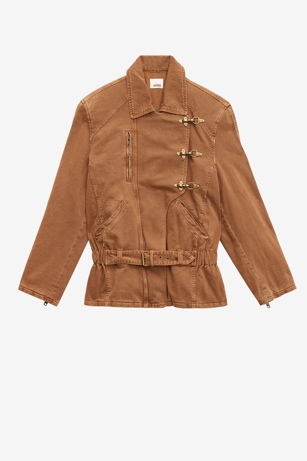 Chaqueta de denim caitlyn estilo biker - Ochre - Woman - 1