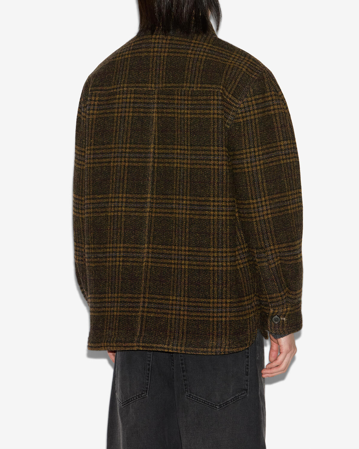 Kervey checkered virgin wool jacket - Khaki - Man - 4
