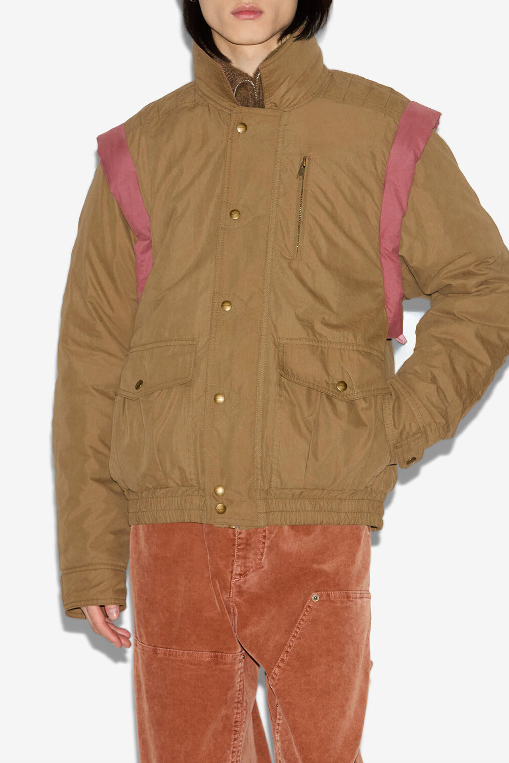 Chaqueta dilwen lisa de algodón - Caqui - Man - 4