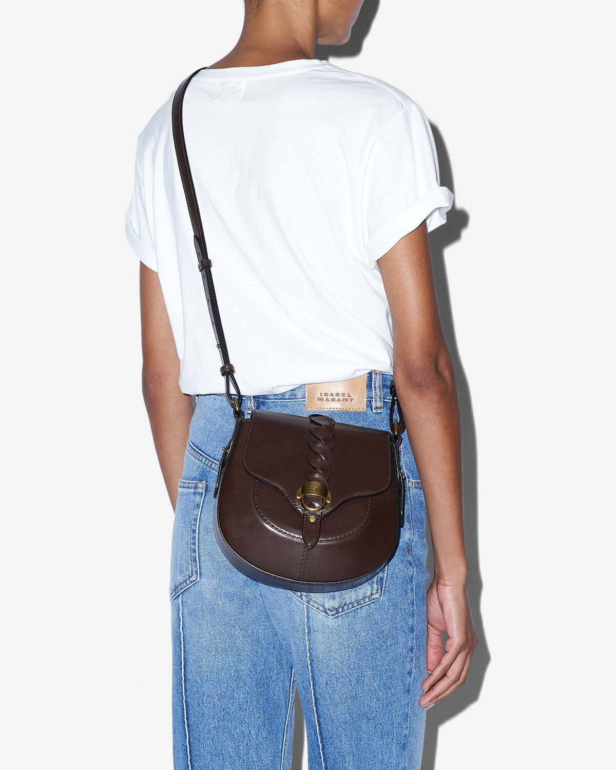 Bolso bandolera altay small de cuero - Chocolate - Woman - 4