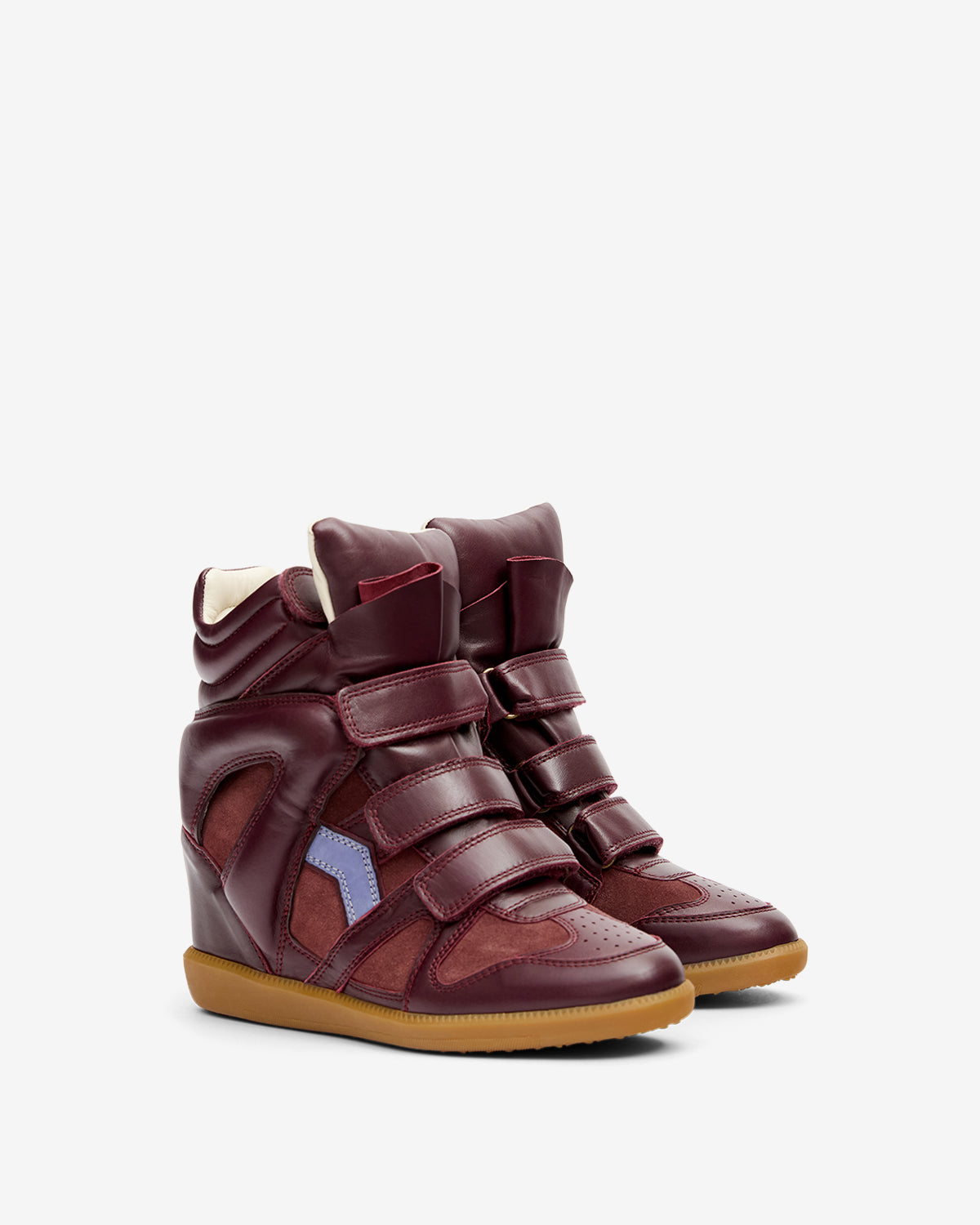 Baskets compensées bekett en cuir - Plum-lavender - Woman - 3