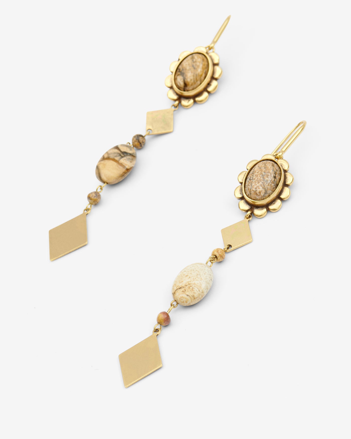 Orecchini pendenti hana - Natural-light brass - Woman - 3