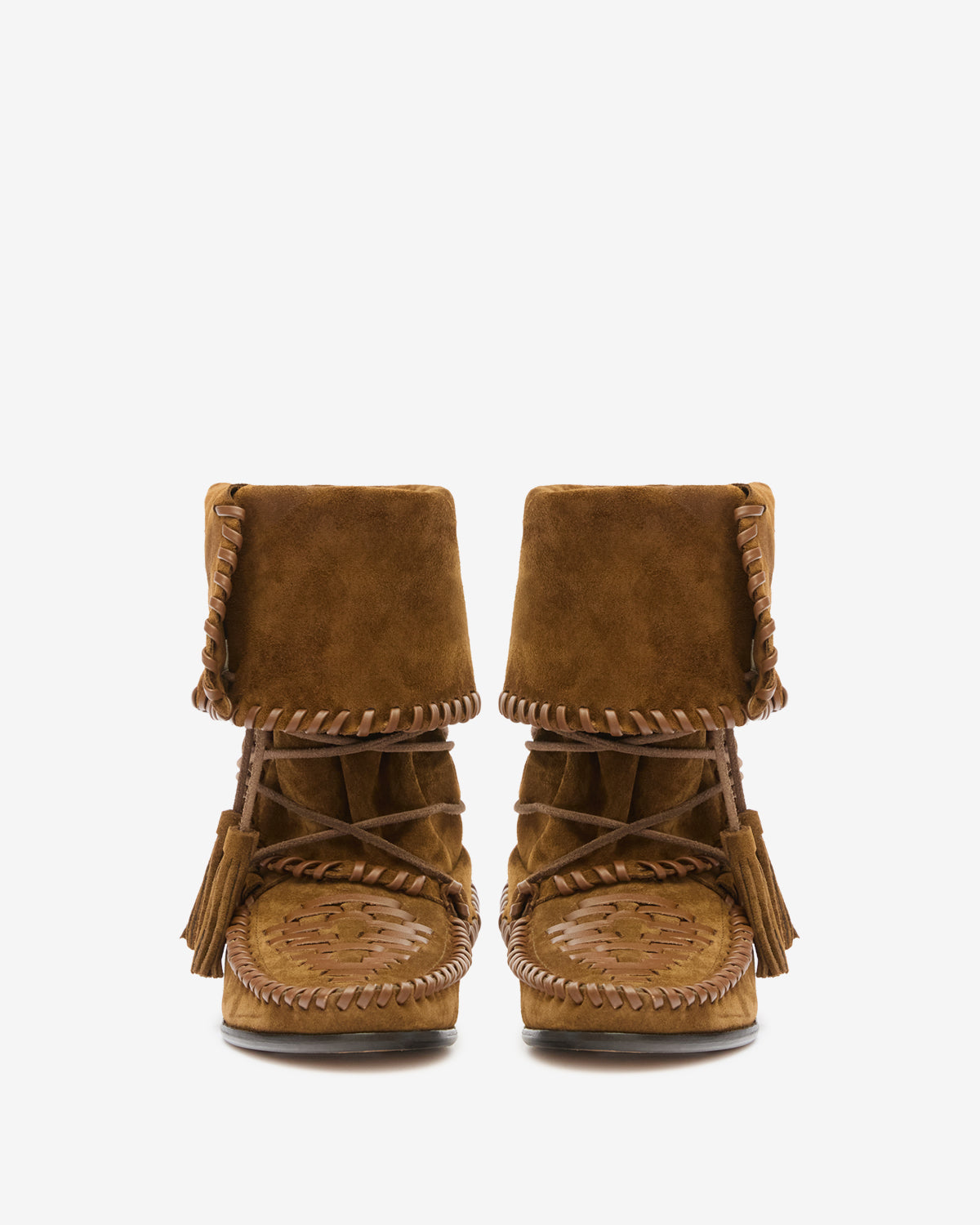 Winki 땋은 가죽 부츠 - Cognac - Woman - 4