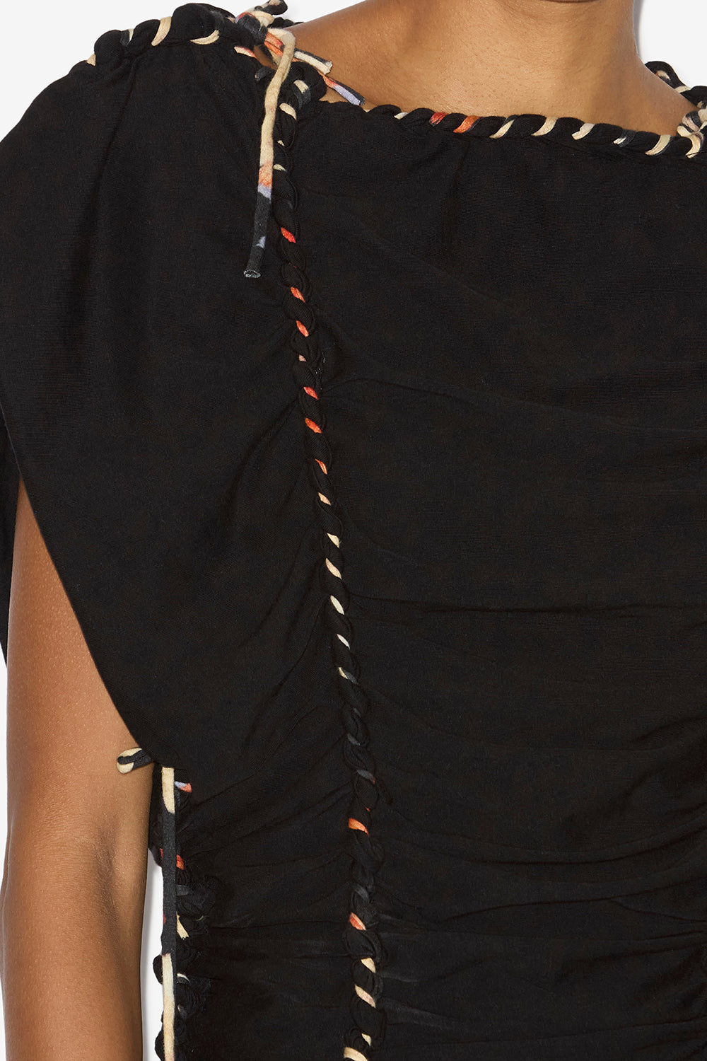 Top zohra aus geflochtenem jersey - Schwarz - Woman - 3