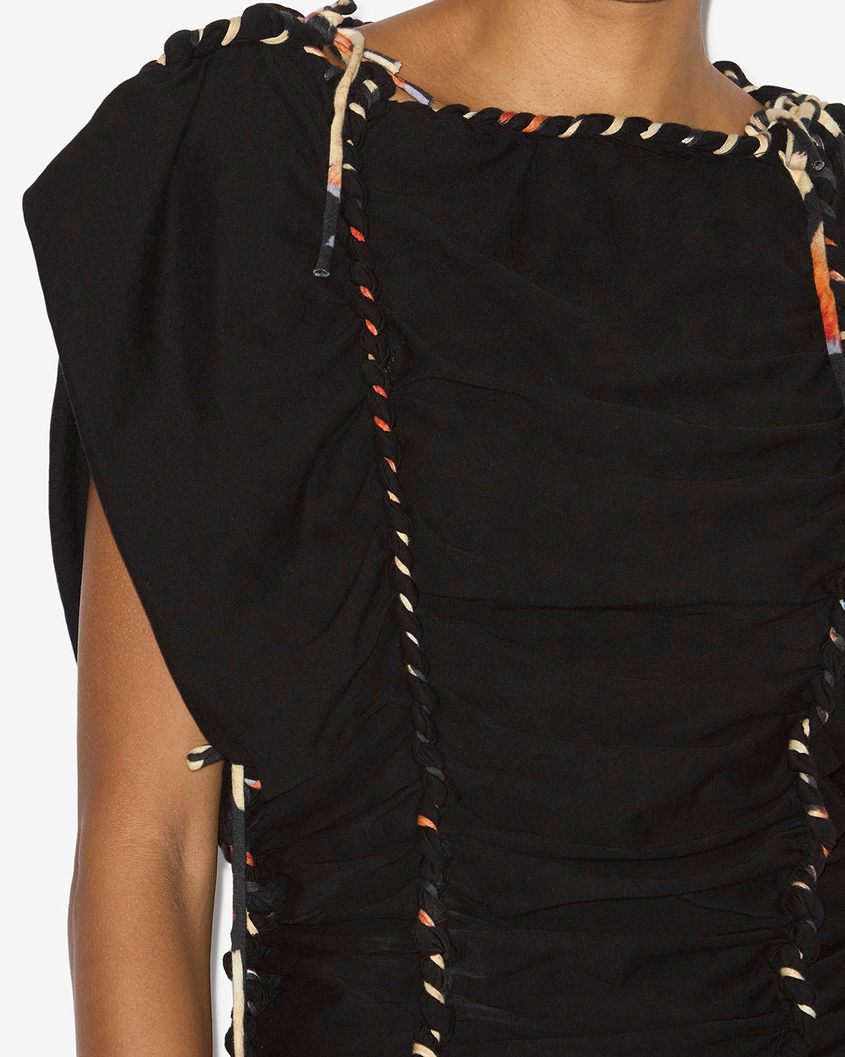 Top zohra in jersey intrecciato - Nero - Woman - 2