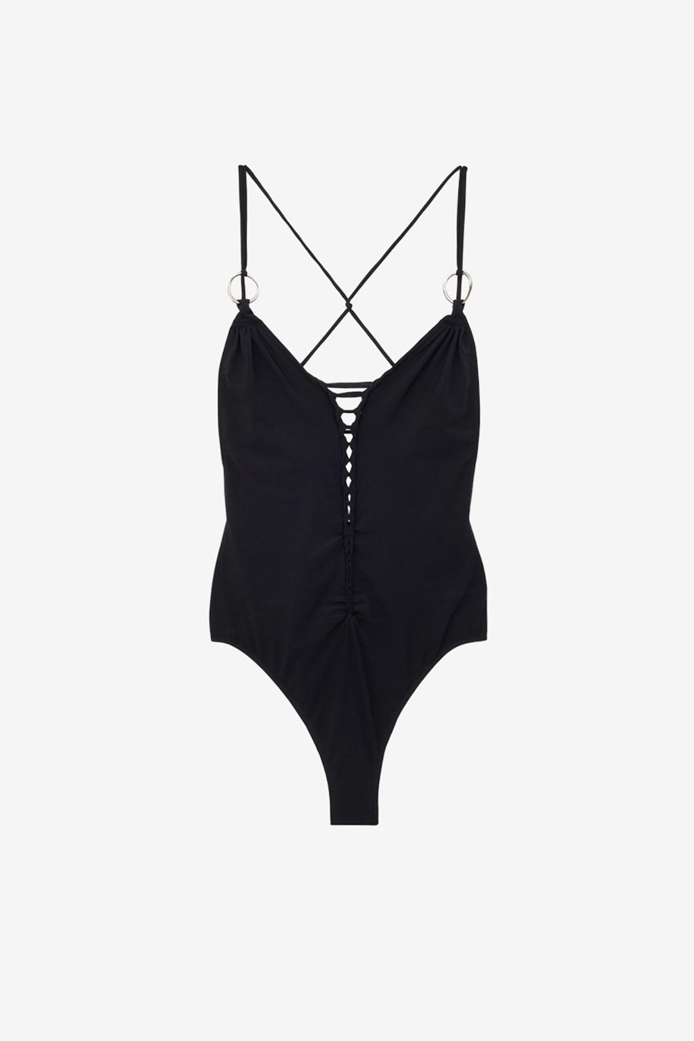 Costume intero federica intrecciato - Nero - Woman - 1