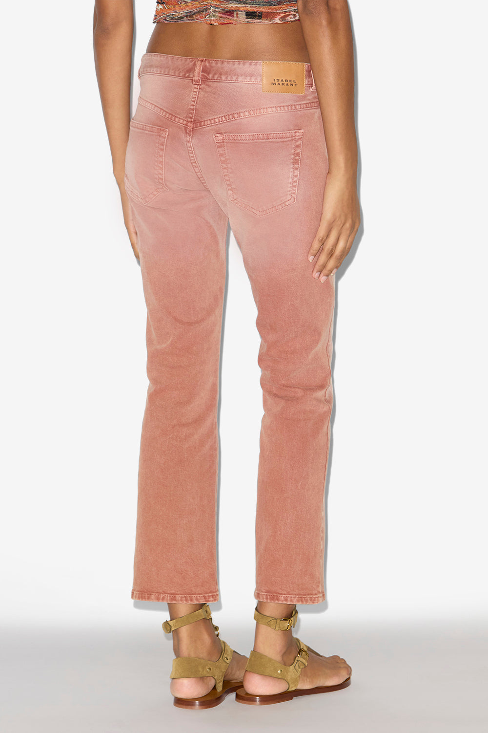 Vanel laced denim jeans - Burnt henna - Woman - 5