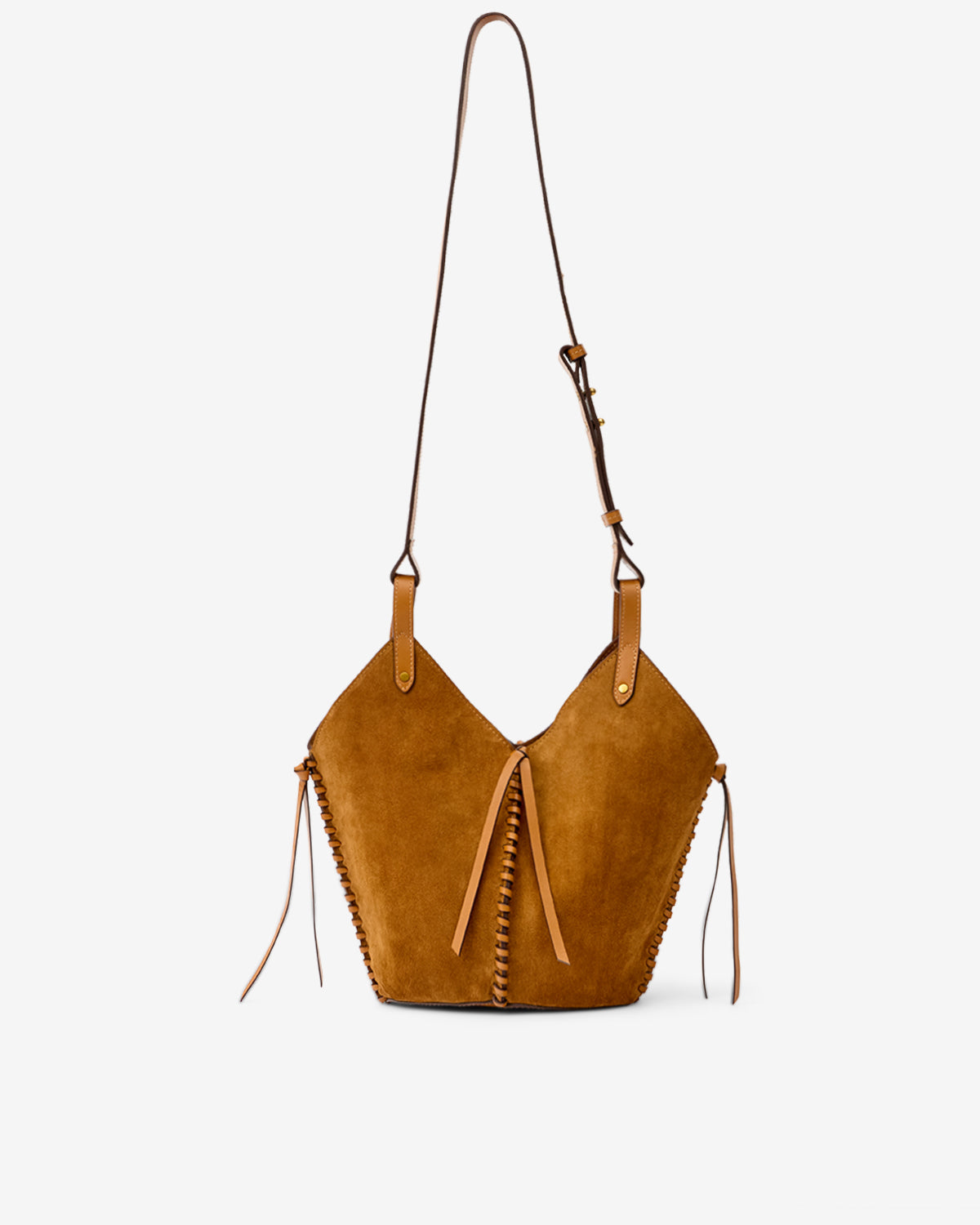 Bolso bombonera tampa mini de ante - Cognac - Woman - 2