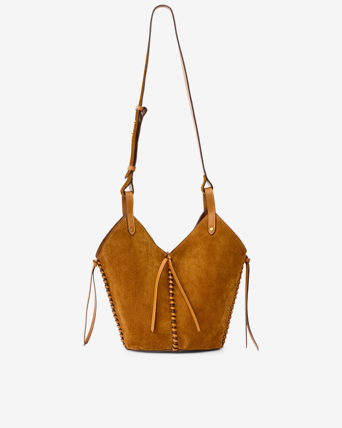 Bolso bombonera tampa mini de ante - Cognac - Woman - 1