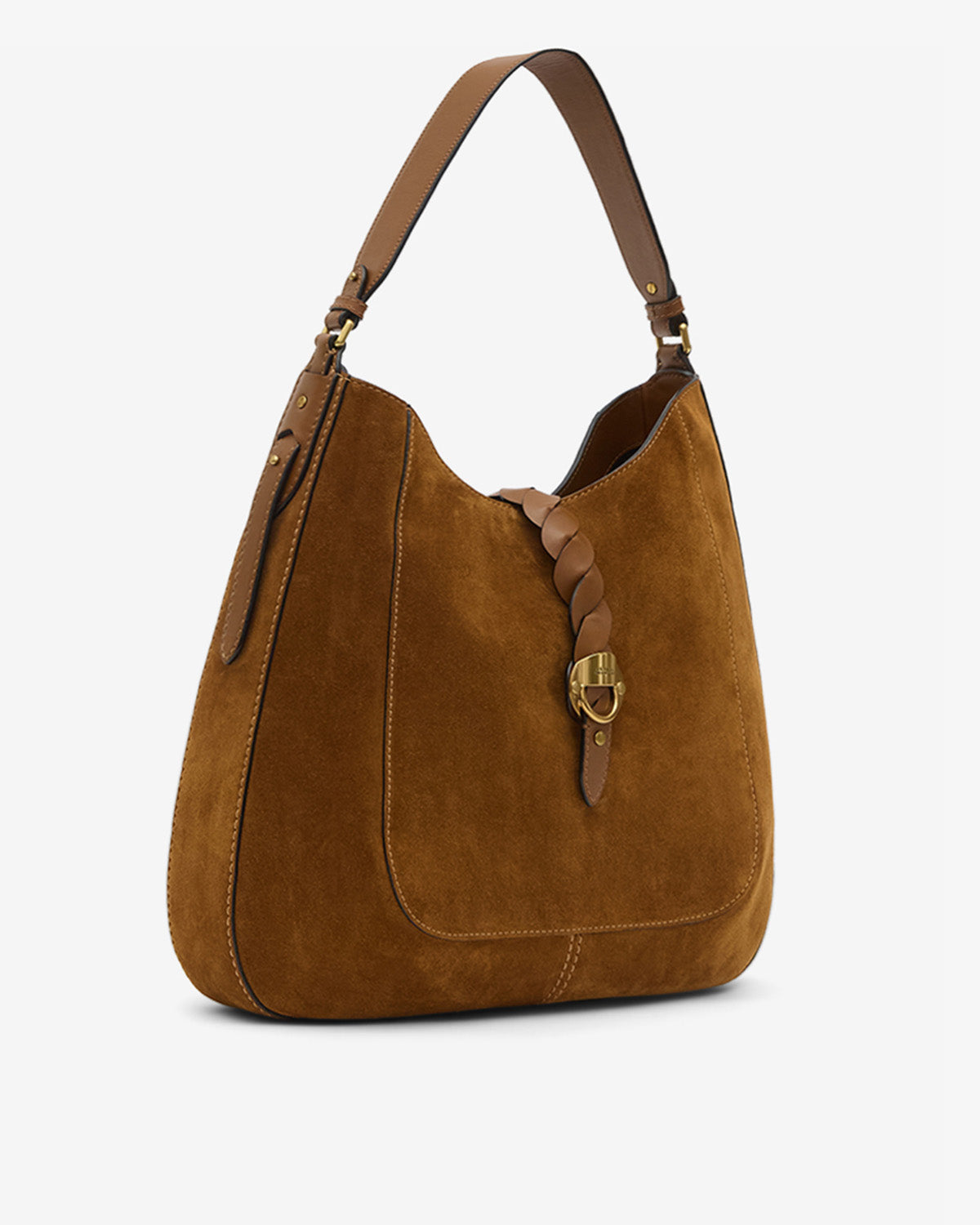 Bolso altay hobo de ante de piel de becerro - Cognac - Woman - 5