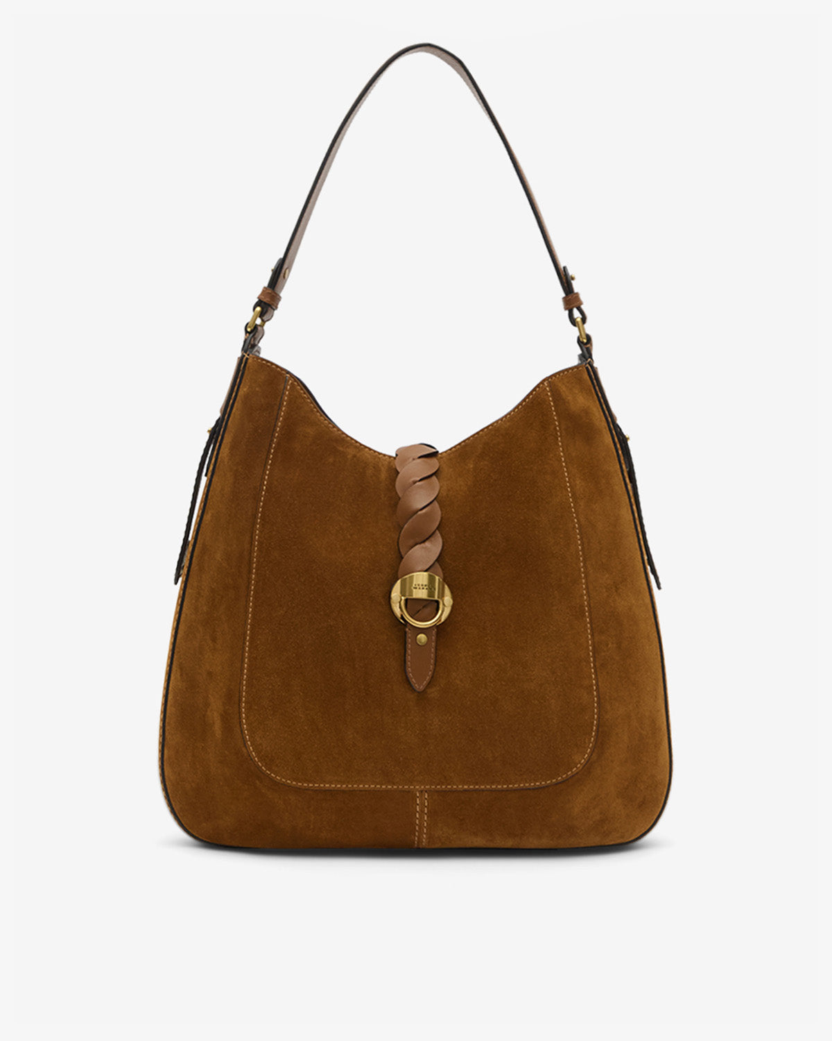 Bolso altay hobo de ante de piel de becerro - Cognac - Woman - 1