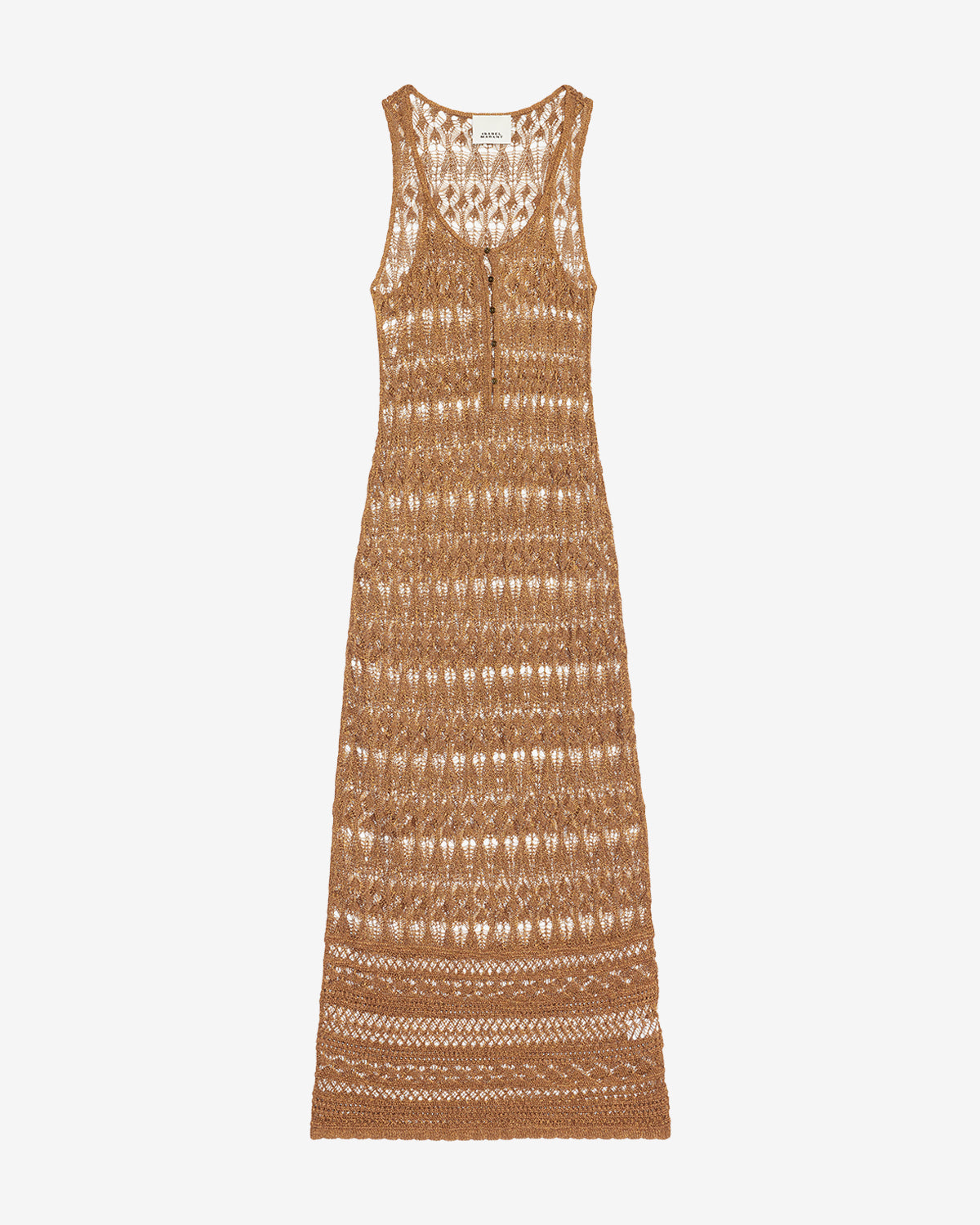 Abito lungo pernille in crochet fine - D'oro - Woman - 4
