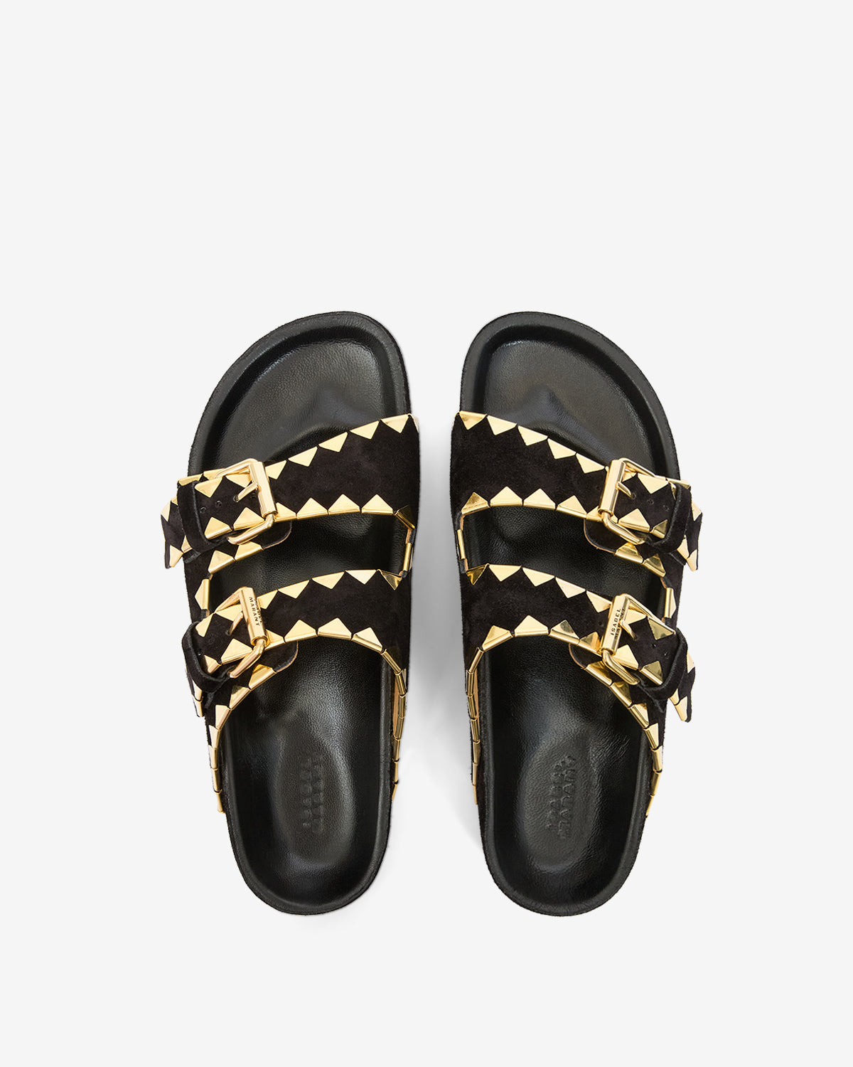 Sandalias lennyo Woman Black and gold 2