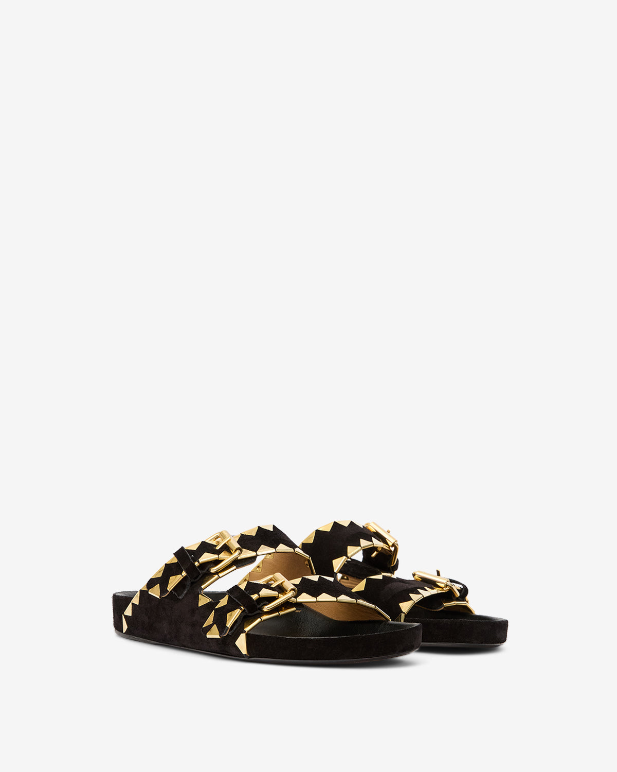 Sandalias lennyo Woman Black and gold 2