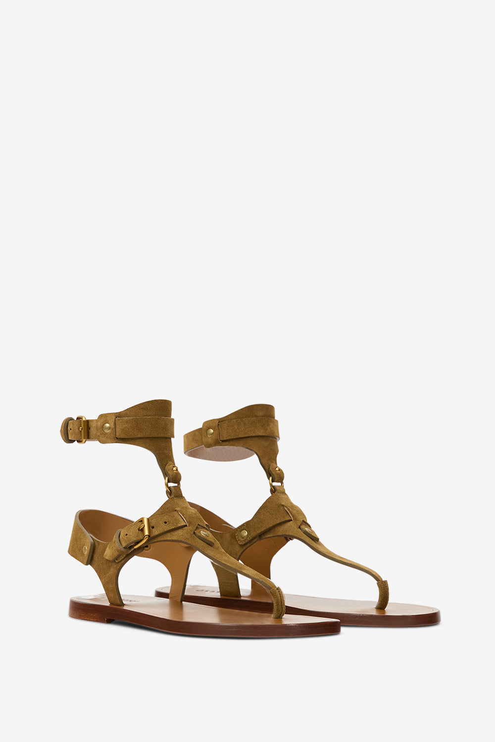 スエードレザーのeveenフラットサンダル - Taupe - Woman - 3