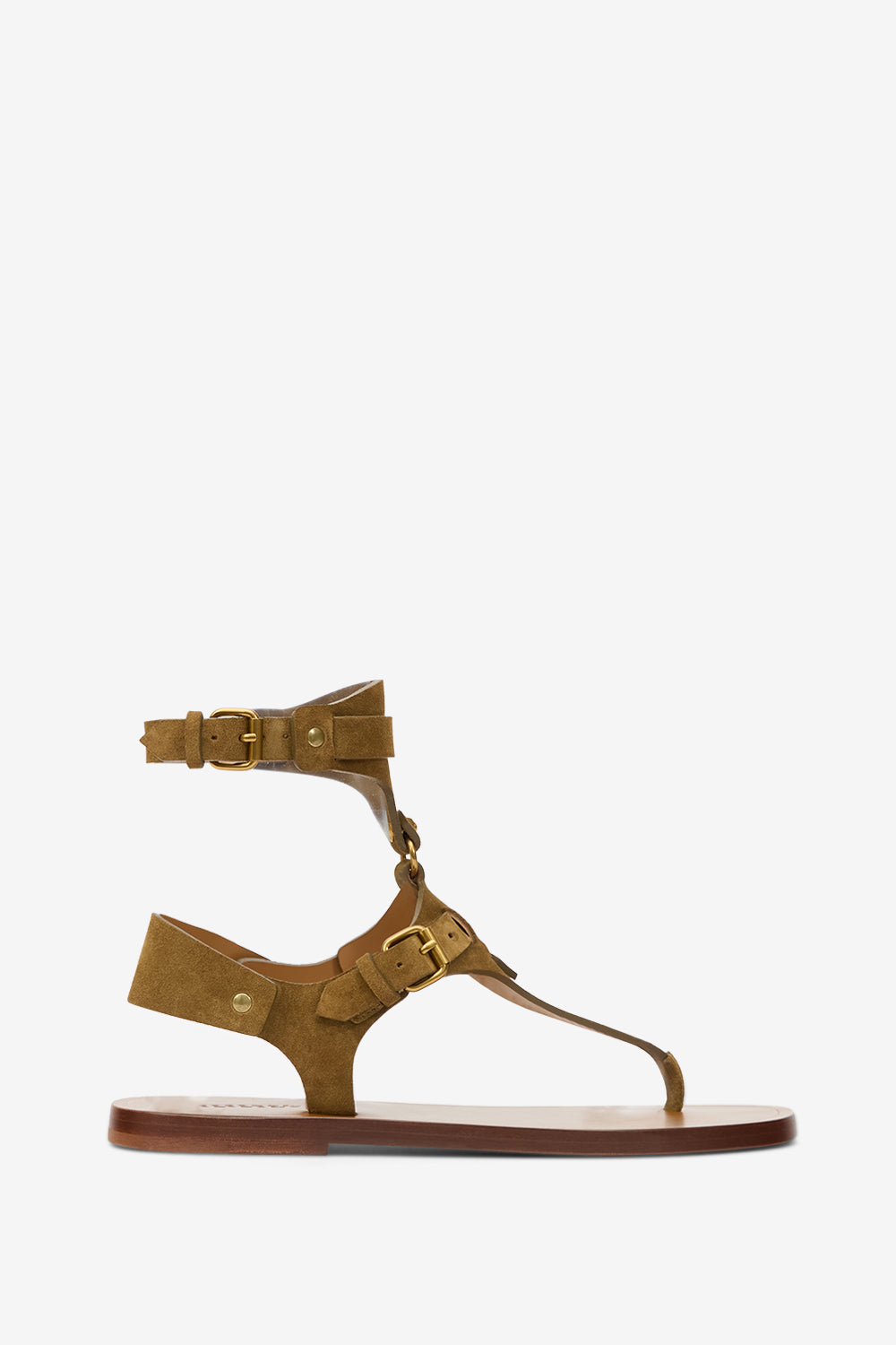 スエードレザーのeveenフラットサンダル - Taupe - Woman - 1