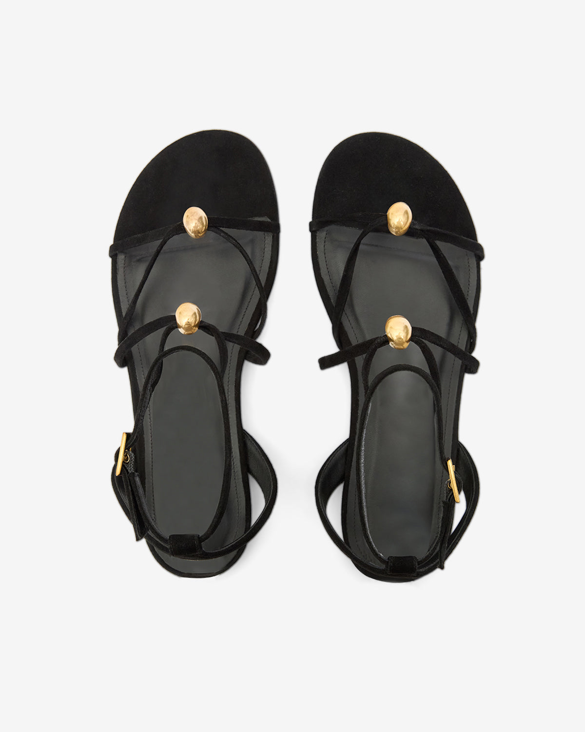 Sandalias aeza Woman Black and gold 2