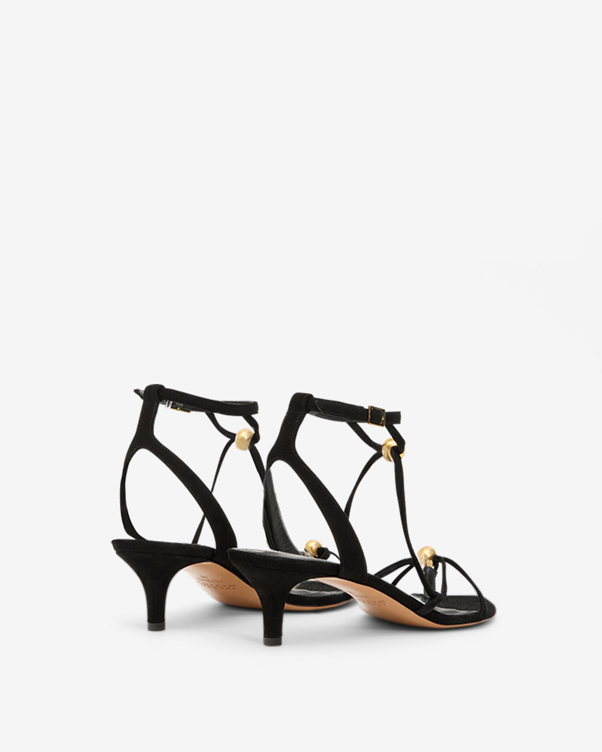 Sandalias olya Woman Black and gold 2