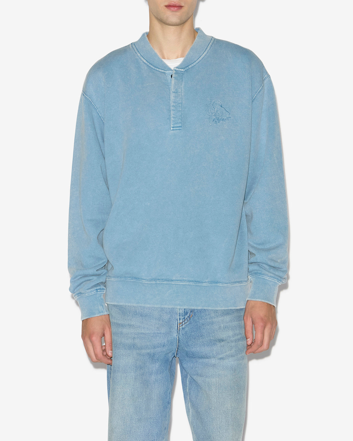 Mathias sweatshirt Man Ice blue 4