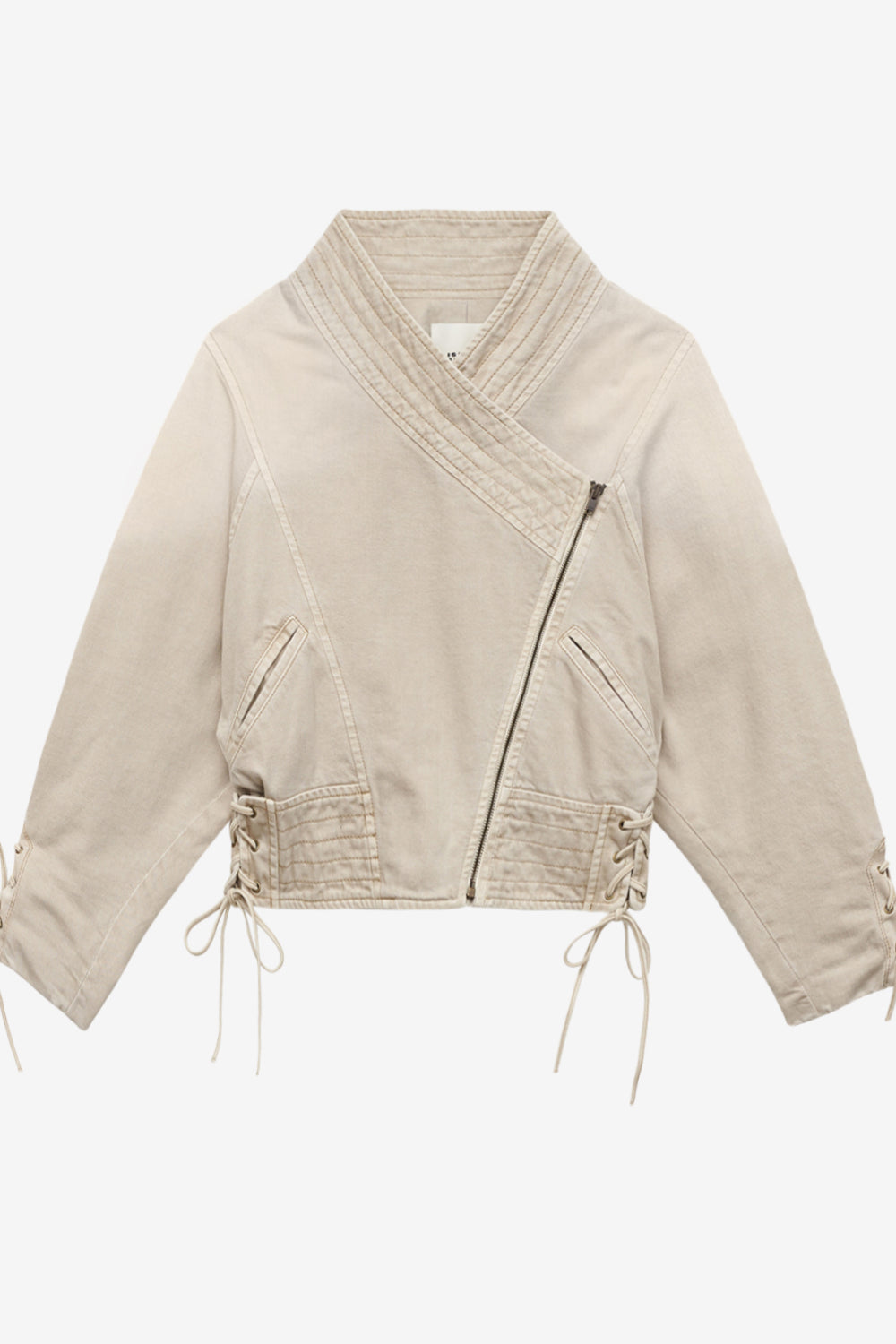 Edina 데님 크롭 재킷 - 에크루 - Woman - 1