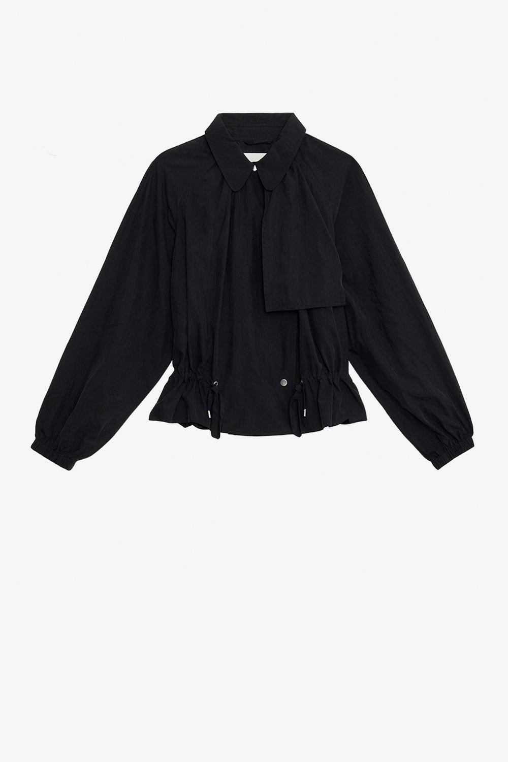 Chaqueta corta gwenola de tejido técnico satinado - Negro - Woman - 1