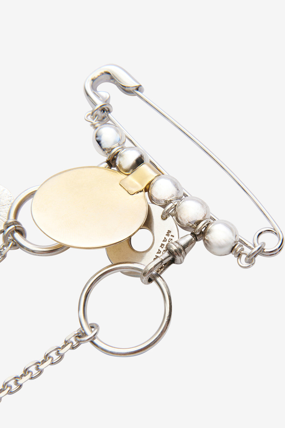 Brosche bonnie mit anhängern und kette - Silver-gold - Woman - 3