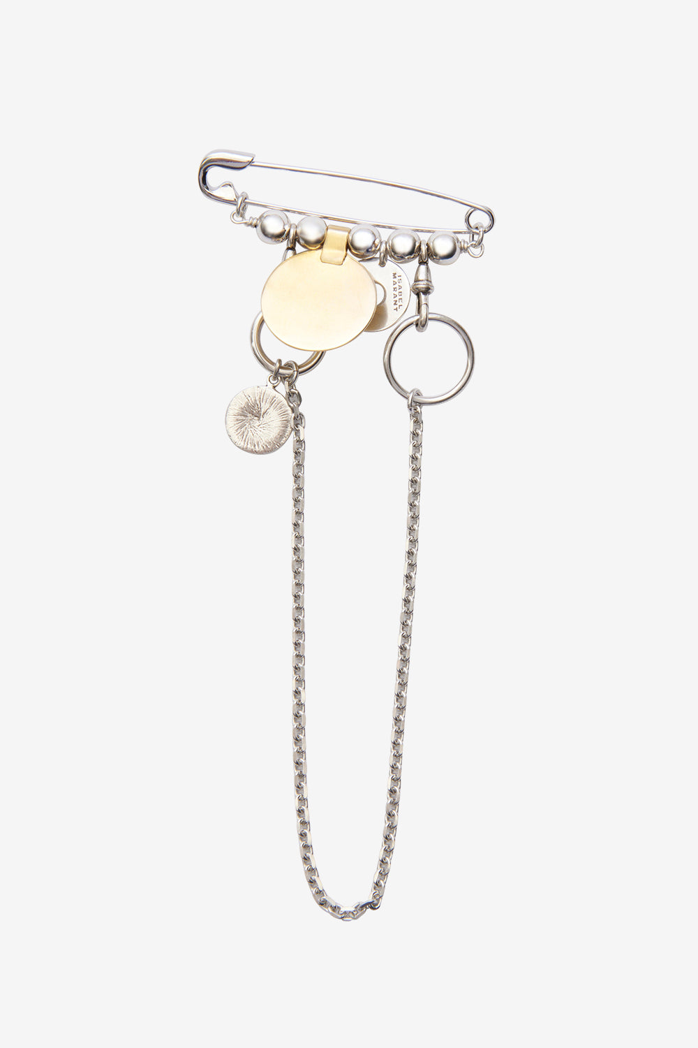 Brosche bonnie mit anhängern und kette - Silver-gold - Woman - 1