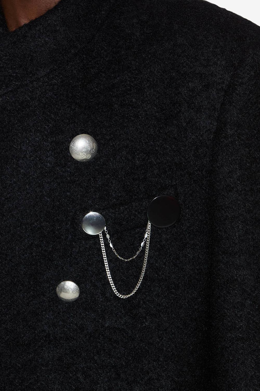 Spilla petes con doppia spilletta pin's - Black and silver - Man - 2