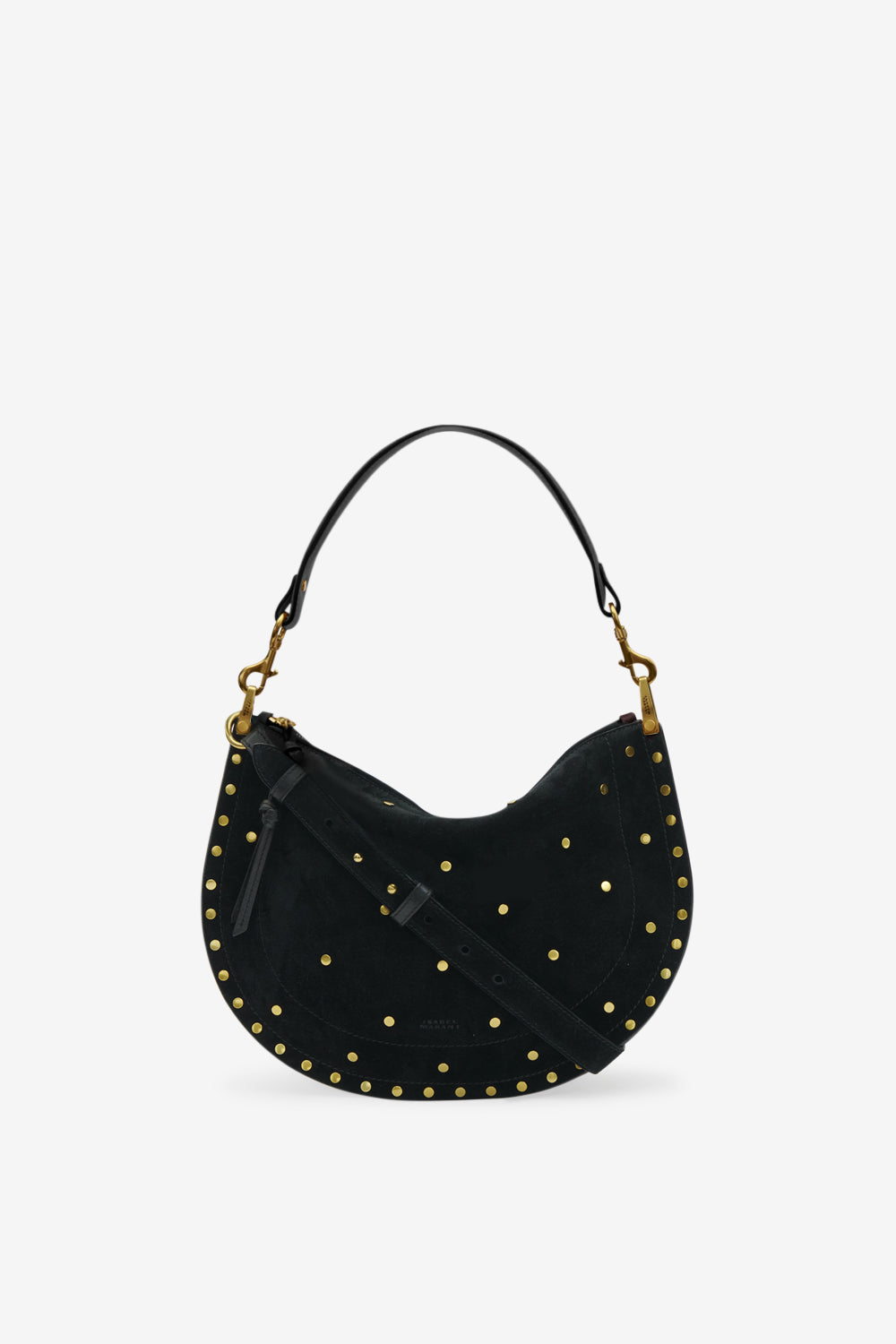 Tasche oskan soft zip aus veloursleder - Schwarz - Woman - 1